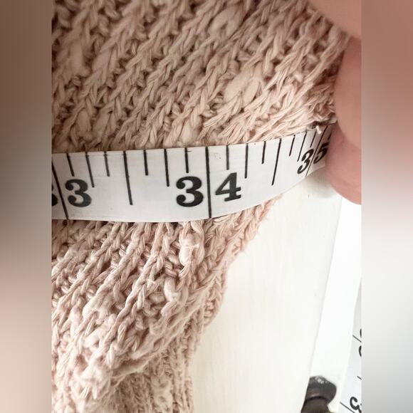 FREE PEOPLE Tommy Turtleneck sweater Toasted Almond cream neutral knit fall M - Picture 10 of 10